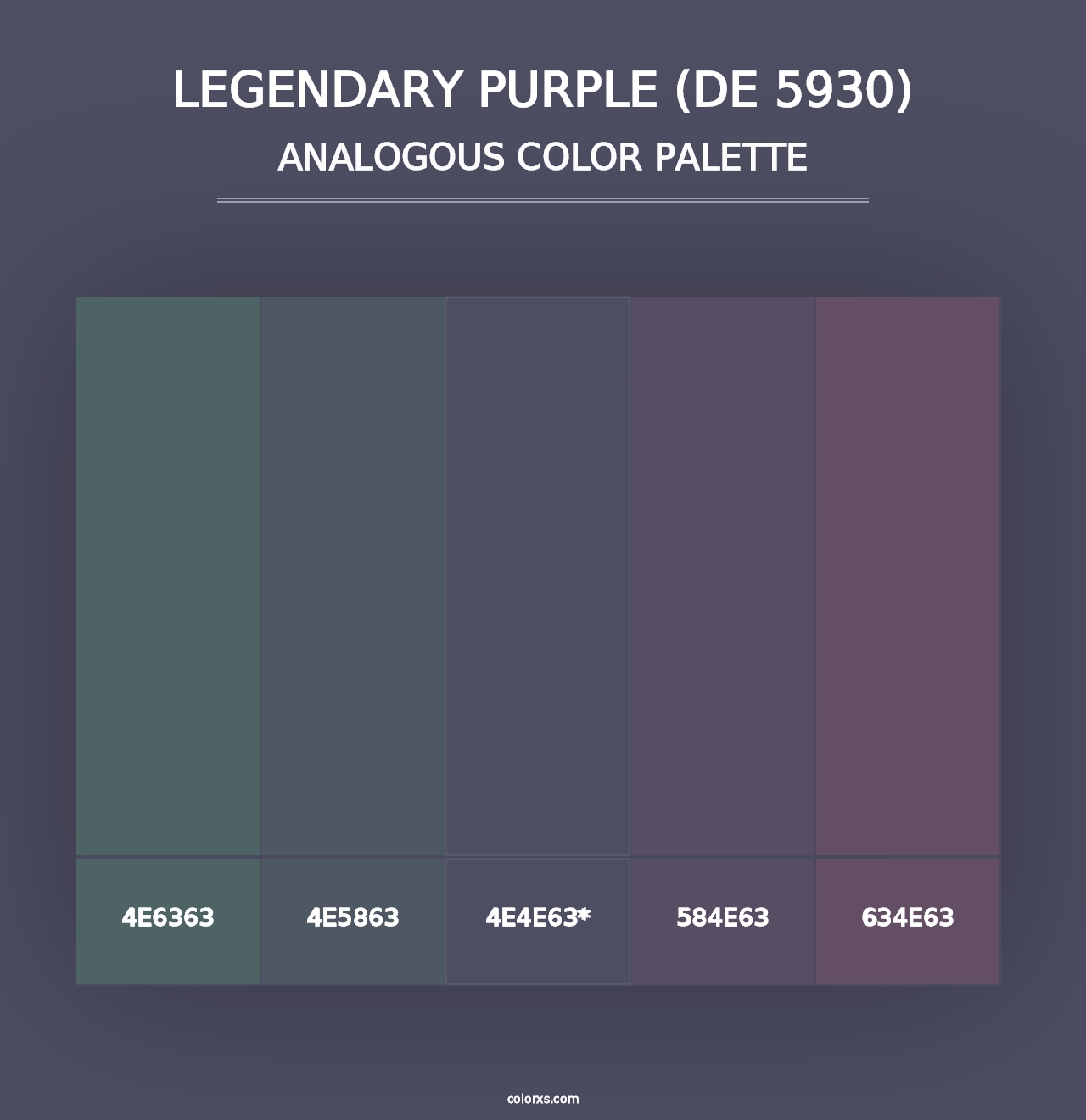 Legendary Purple (DE 5930) - Analogous Color Palette