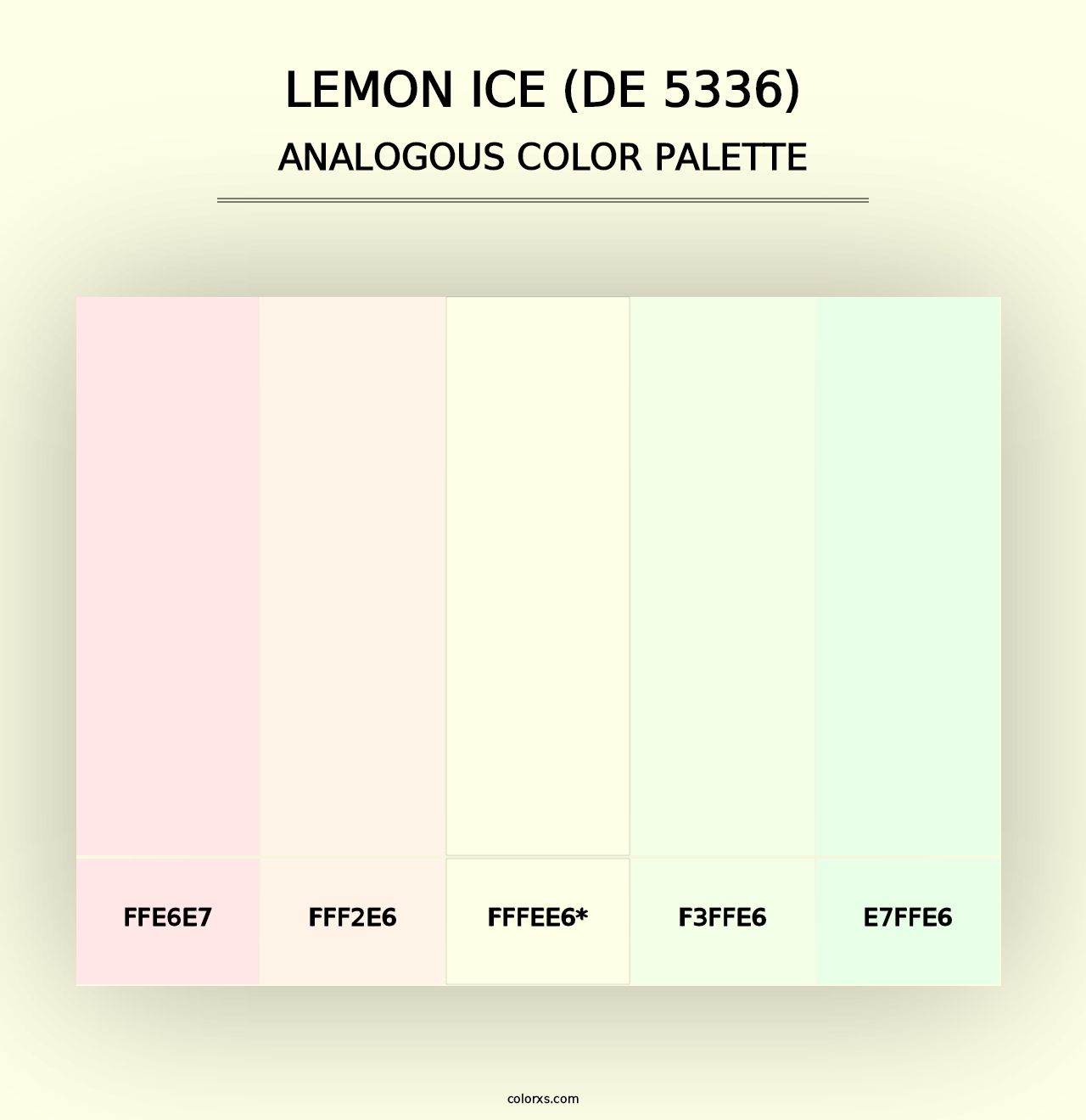 Lemon Ice (DE 5336) - Analogous Color Palette