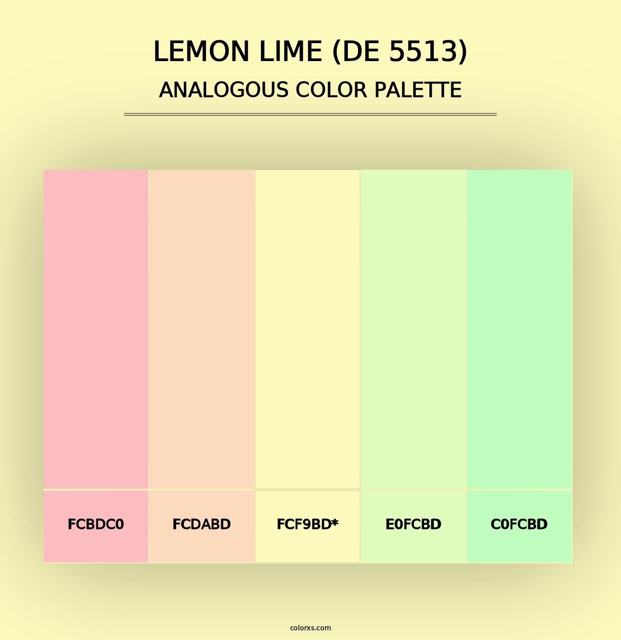 Lemon Lime (DE 5513) - Analogous Color Palette