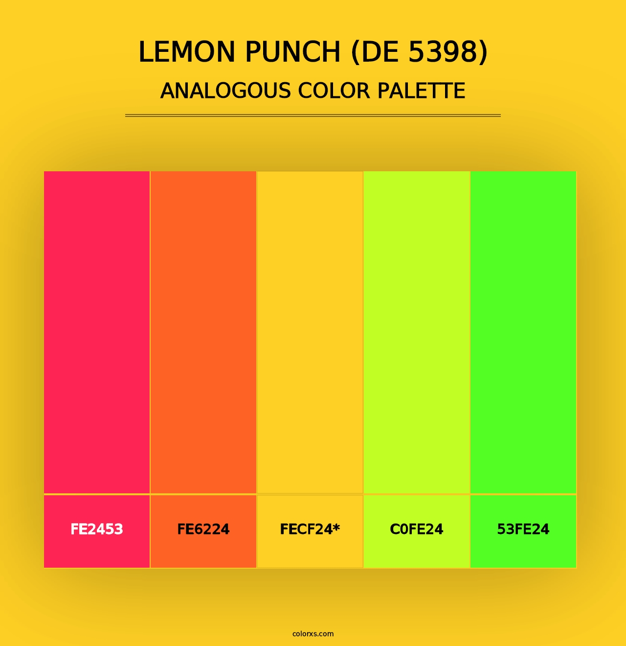 Lemon Punch (DE 5398) - Analogous Color Palette