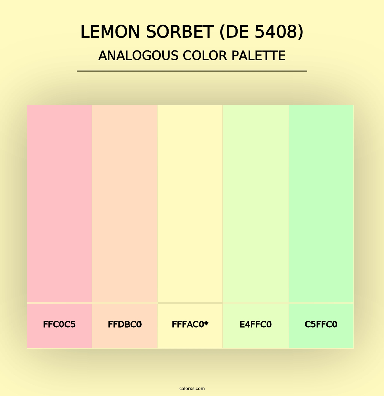 Lemon Sorbet (DE 5408) - Analogous Color Palette