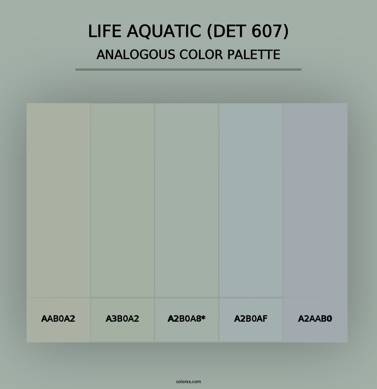 Life Aquatic (DET 607) - Analogous Color Palette