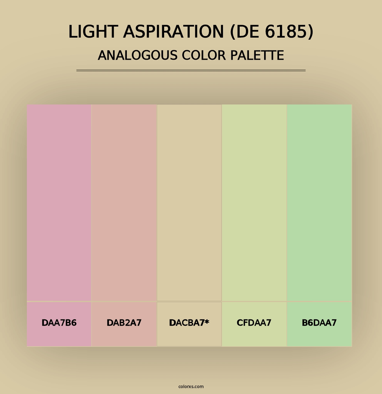 Light Aspiration (DE 6185) - Analogous Color Palette