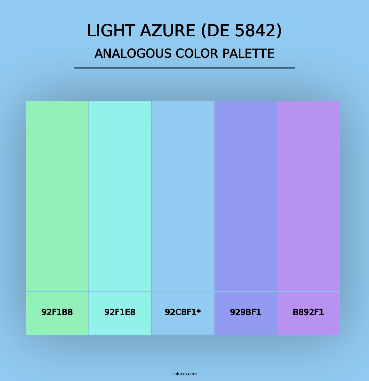 Light Azure (DE 5842) - Analogous Color Palette