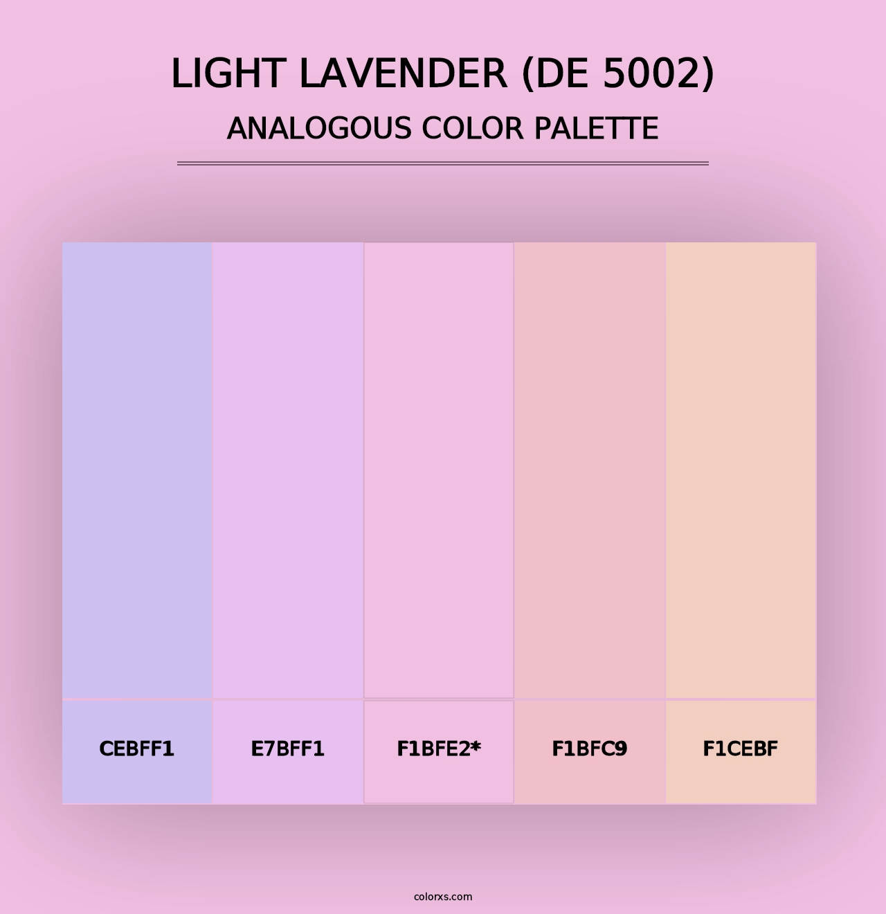 Light Lavender (DE 5002) - Analogous Color Palette