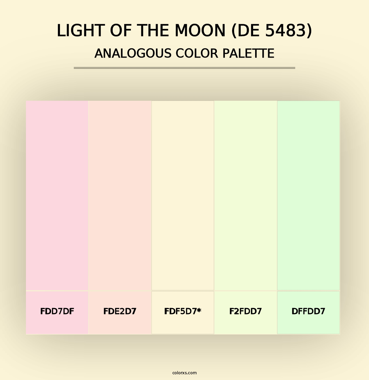 Light of the Moon (DE 5483) - Analogous Color Palette