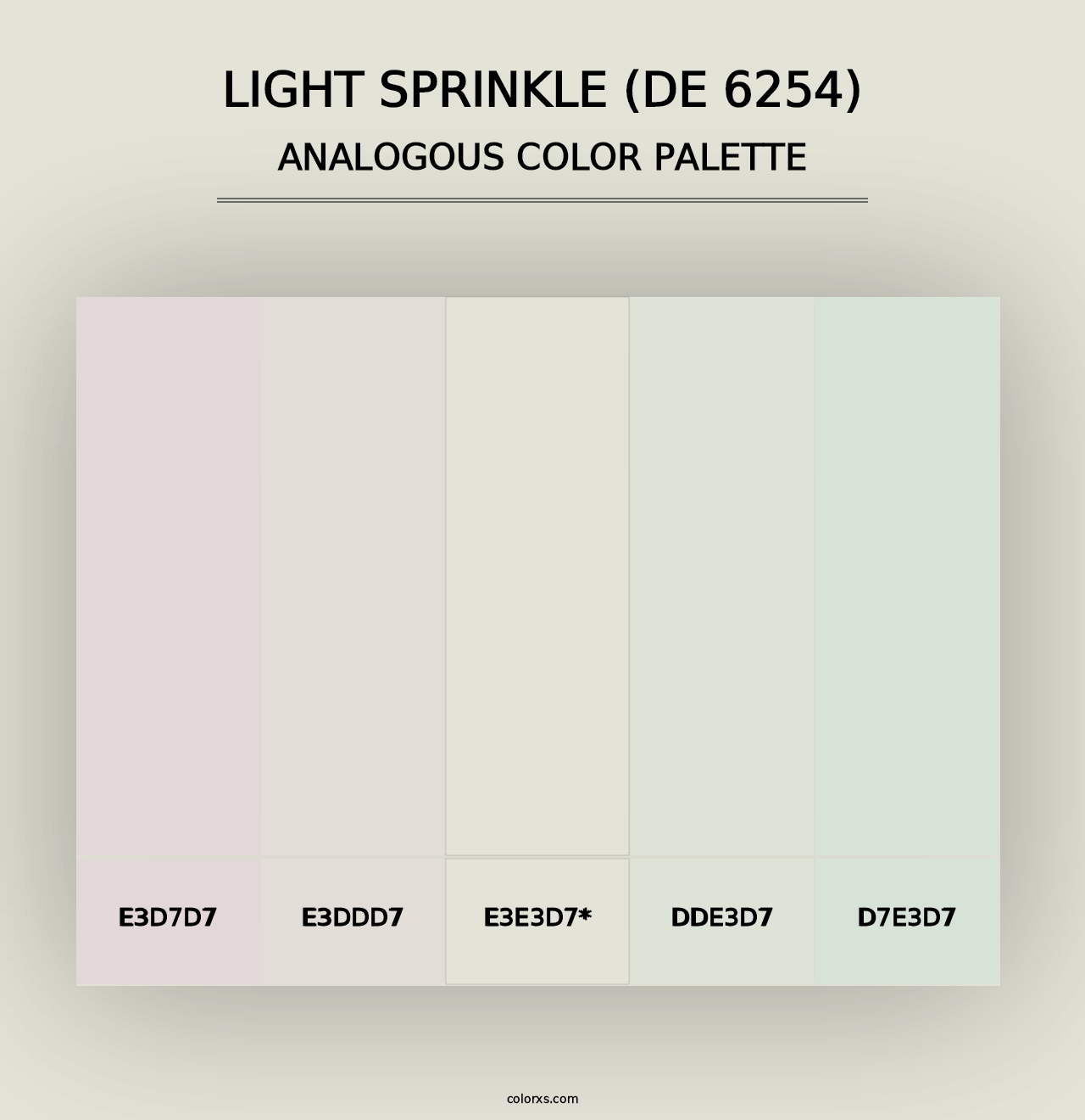 Light Sprinkle (DE 6254) - Analogous Color Palette