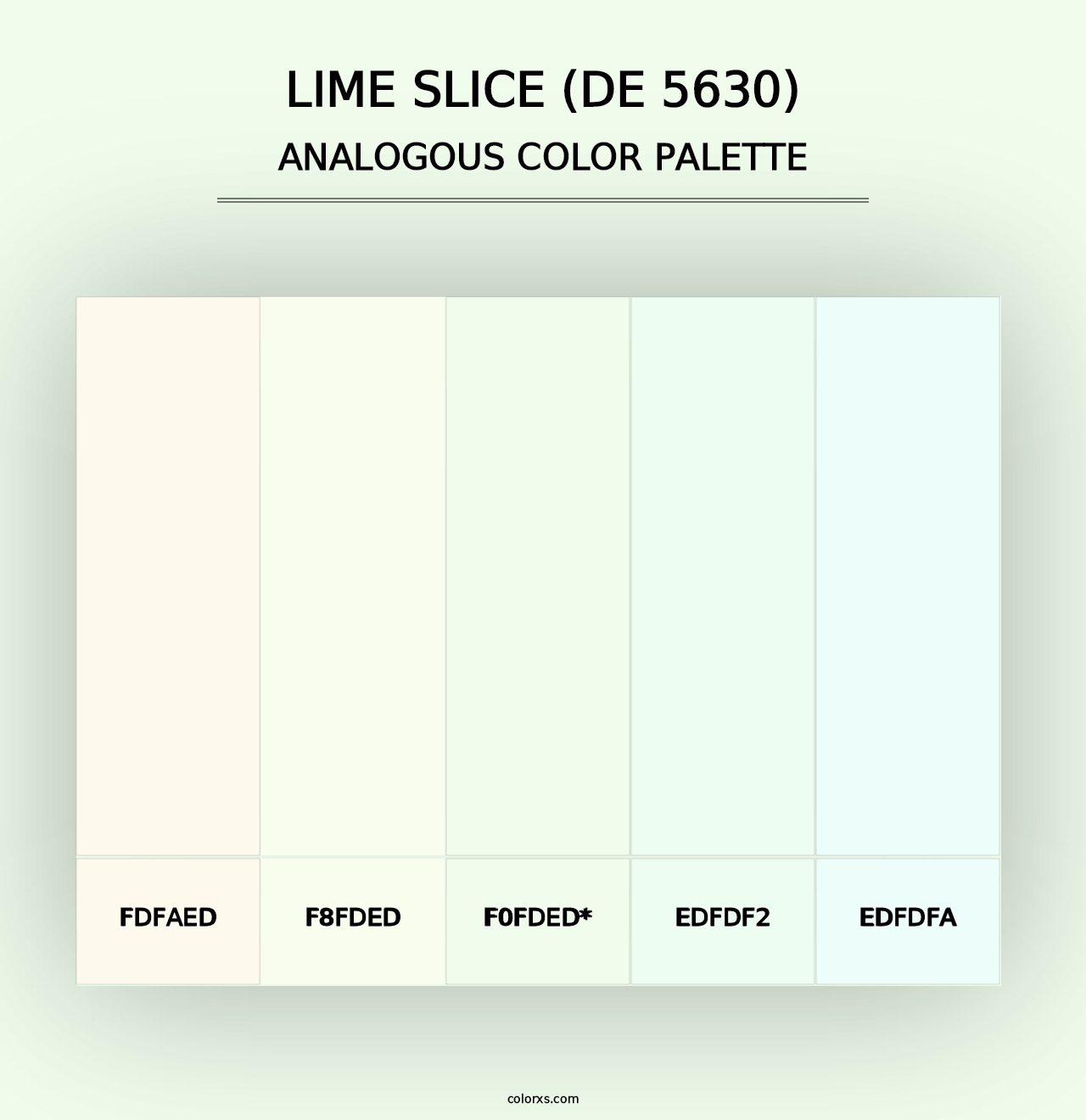 Lime Slice (DE 5630) - Analogous Color Palette