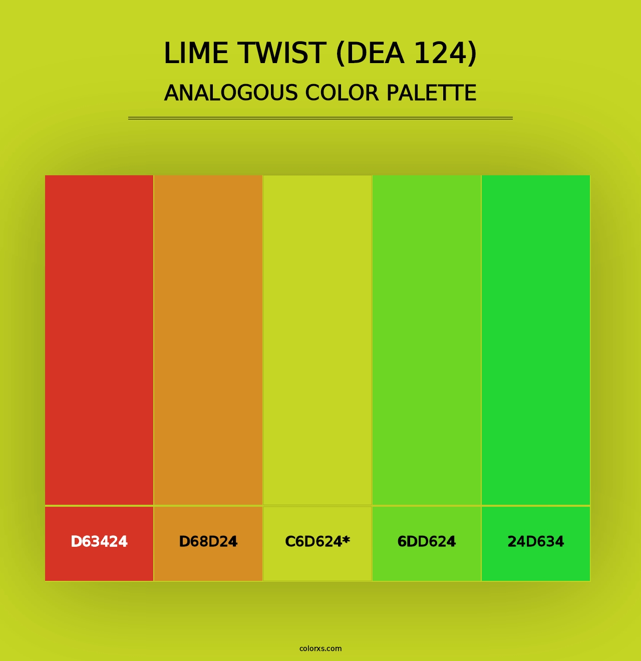 Lime Twist (DEA 124) - Analogous Color Palette