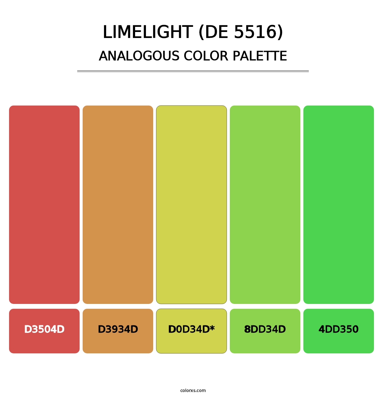 Limelight (DE 5516) - Analogous Color Palette