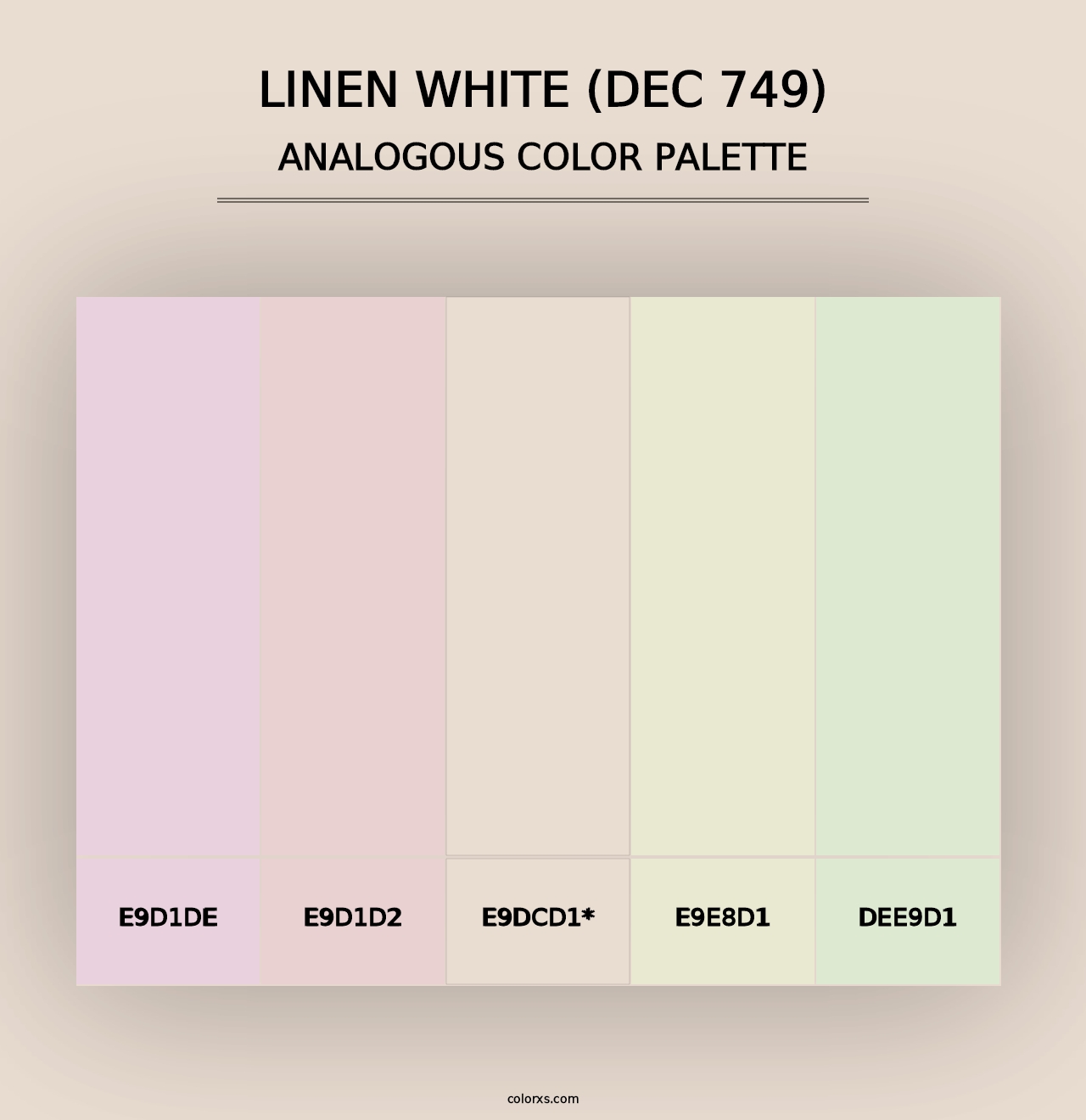 Linen White (DEC 749) - Analogous Color Palette