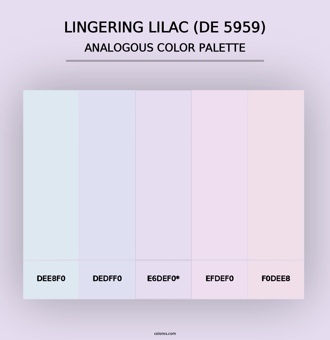 Lingering Lilac (DE 5959) - Analogous Color Palette