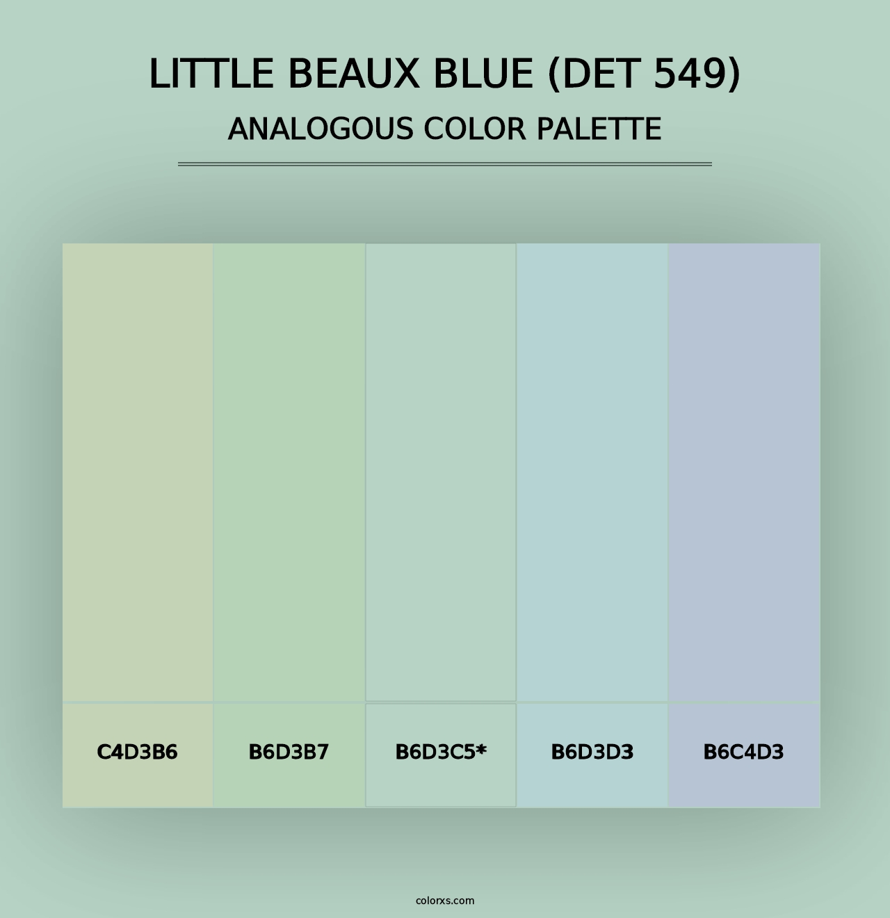 Little Beaux Blue (DET 549) - Analogous Color Palette