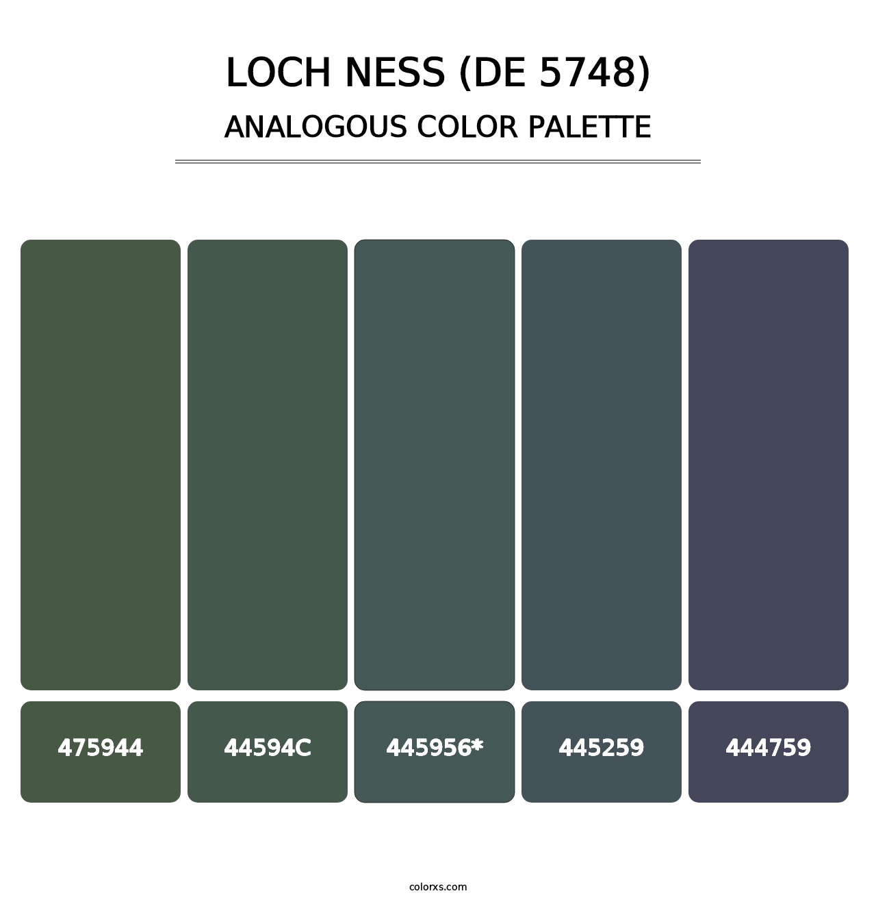 Loch Ness (DE 5748) - Analogous Color Palette