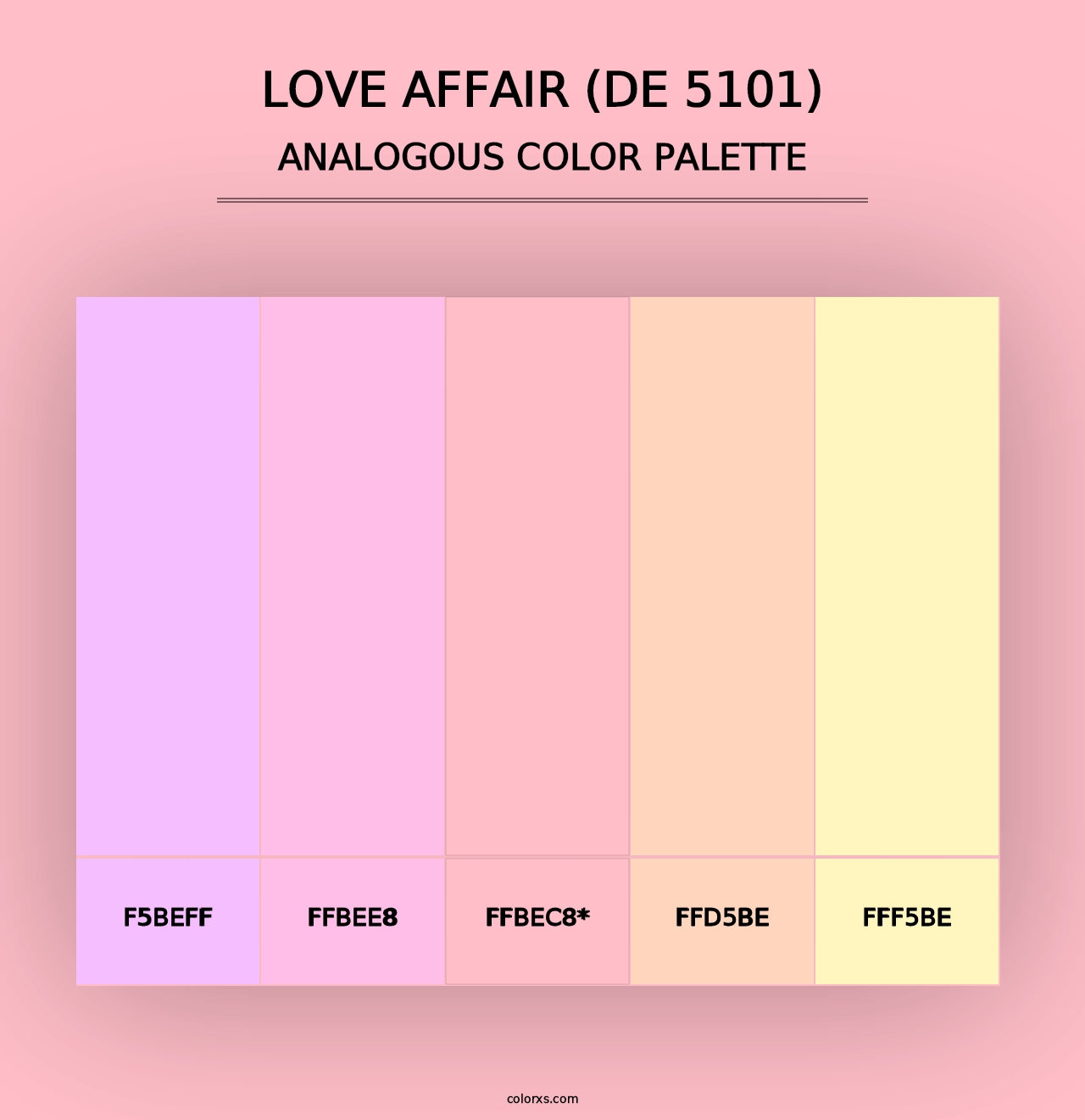 Love Affair (DE 5101) - Analogous Color Palette