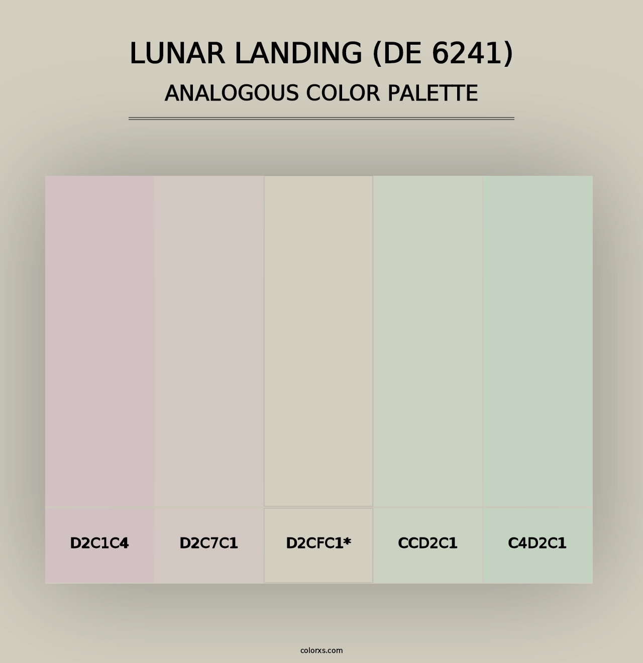 Lunar Landing (DE 6241) - Analogous Color Palette