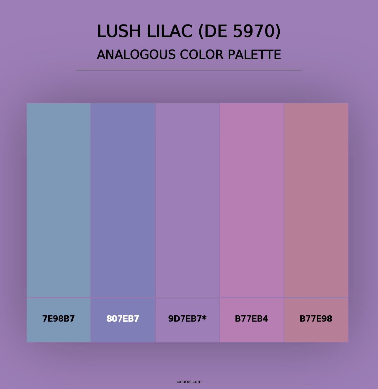 Lush Lilac (DE 5970) - Analogous Color Palette