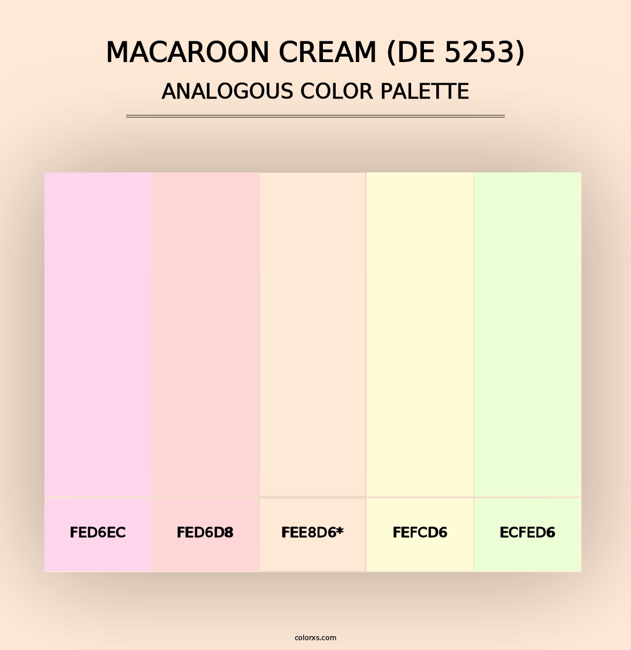 Macaroon Cream (DE 5253) - Analogous Color Palette