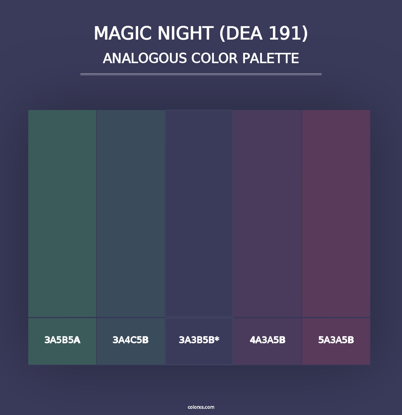 Magic Night (DEA 191) - Analogous Color Palette