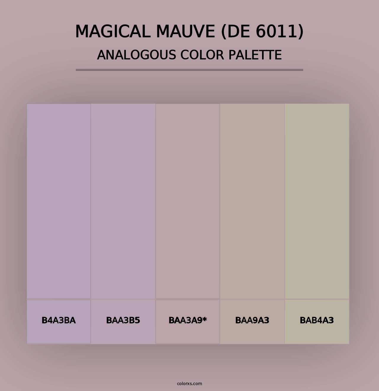 Magical Mauve (DE 6011) - Analogous Color Palette