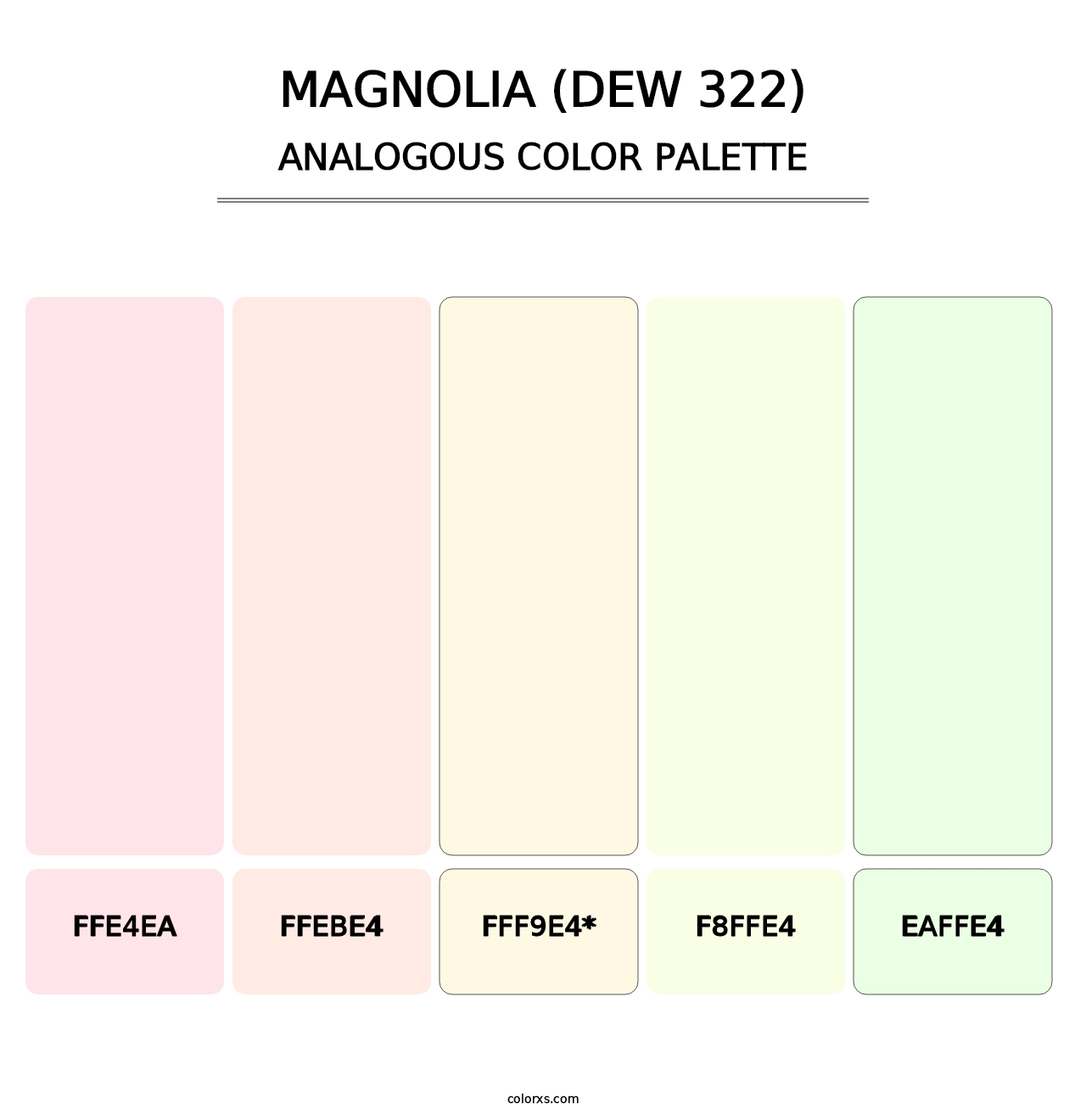 Magnolia (DEW 322) - Analogous Color Palette