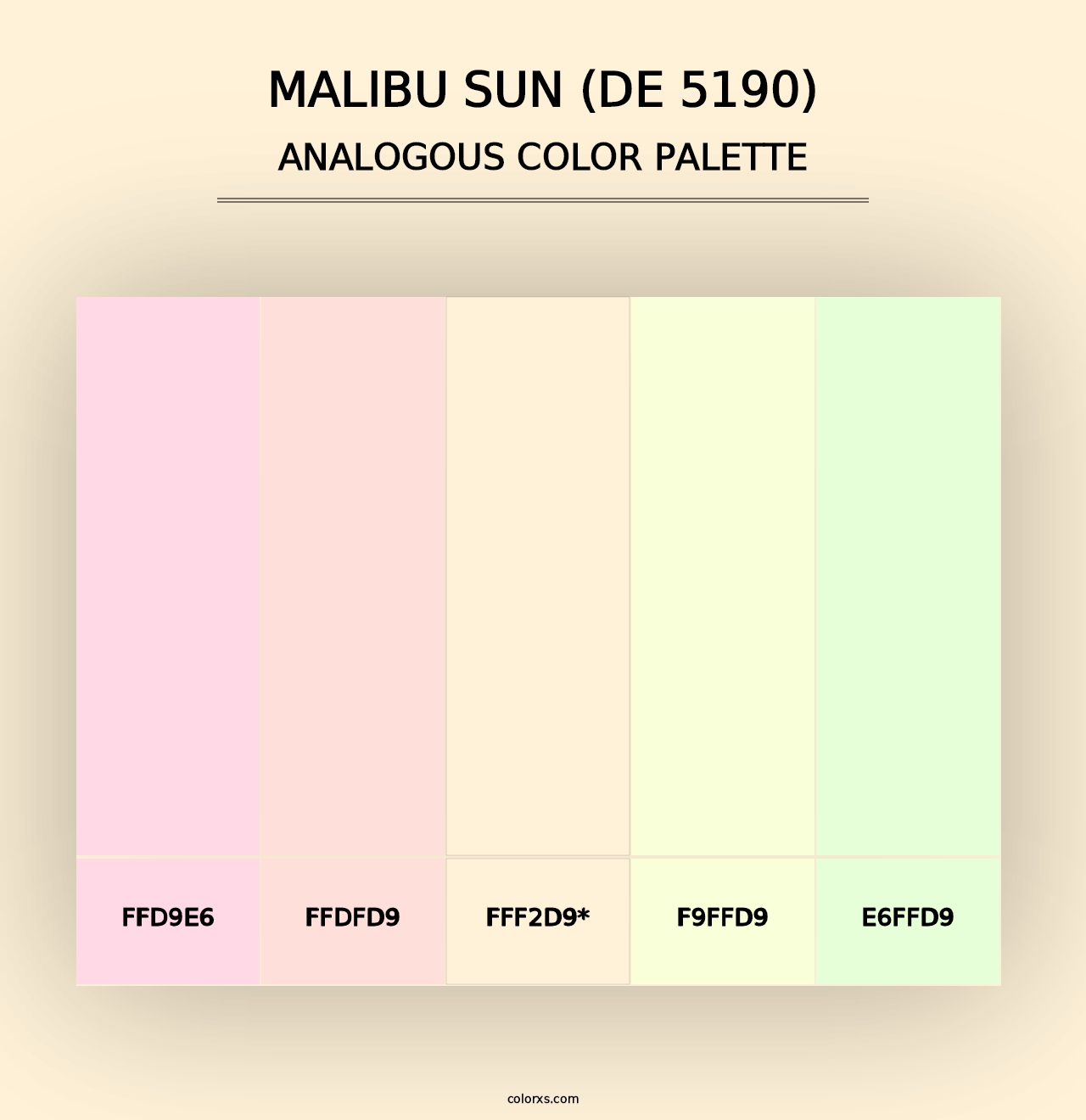 Malibu Sun (DE 5190) - Analogous Color Palette