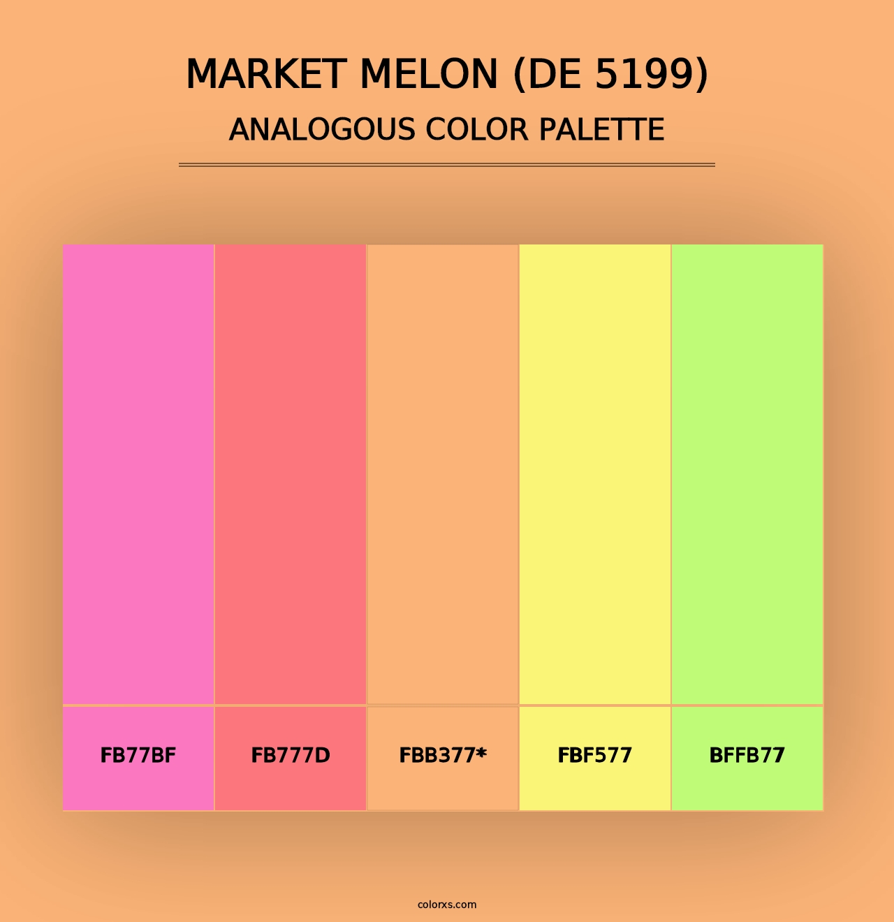 Market Melon (DE 5199) - Analogous Color Palette