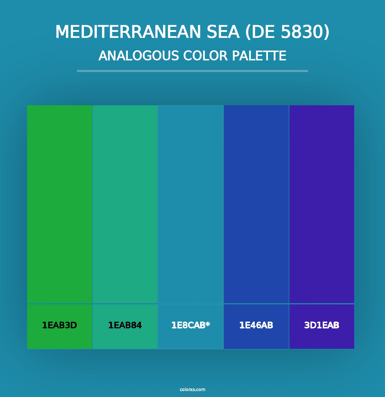 Mediterranean Sea (DE 5830) - Analogous Color Palette