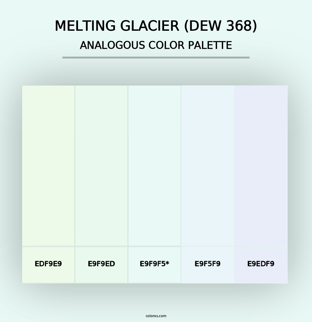 Melting Glacier (DEW 368) - Analogous Color Palette