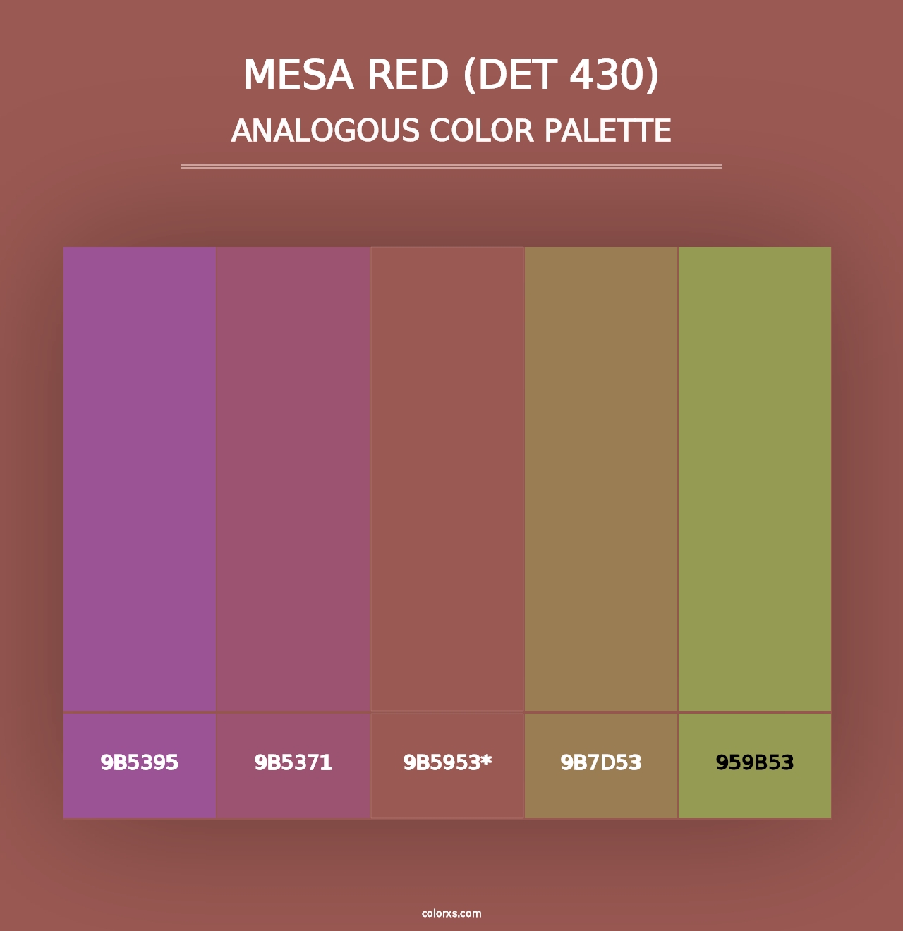 Mesa Red (DET 430) - Analogous Color Palette