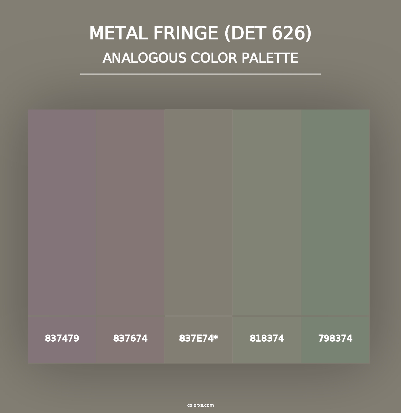 Metal Fringe (DET 626) - Analogous Color Palette