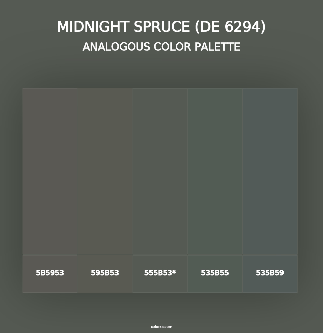 Midnight Spruce (DE 6294) - Analogous Color Palette