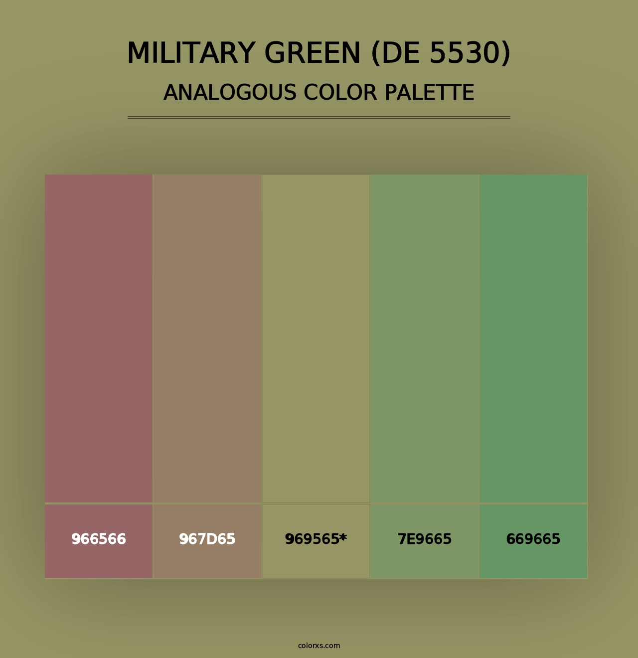 Military Green (DE 5530) - Analogous Color Palette