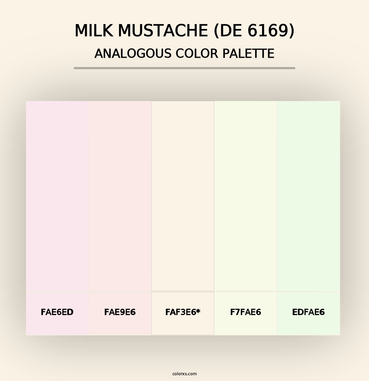 Milk Mustache (DE 6169) - Analogous Color Palette