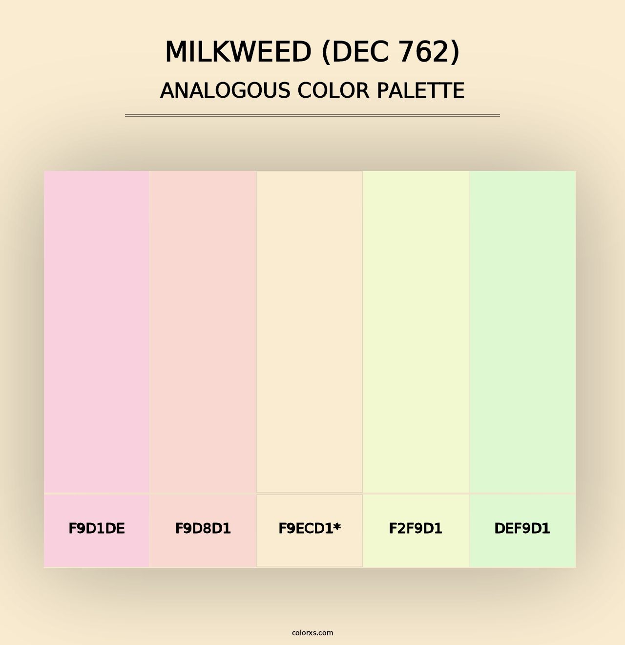 Milkweed (DEC 762) - Analogous Color Palette