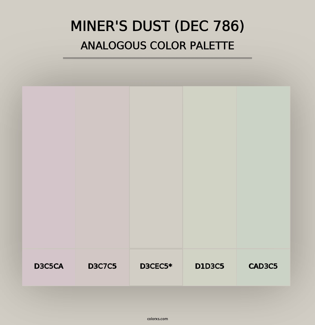 Miner's Dust (DEC 786) - Analogous Color Palette