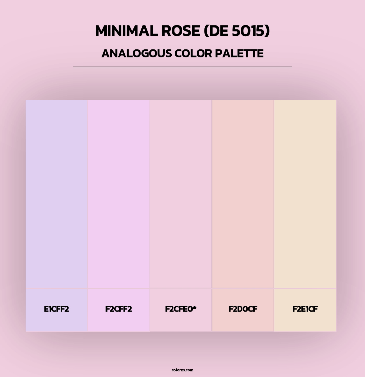 Minimal Rose (DE 5015) - Analogous Color Palette