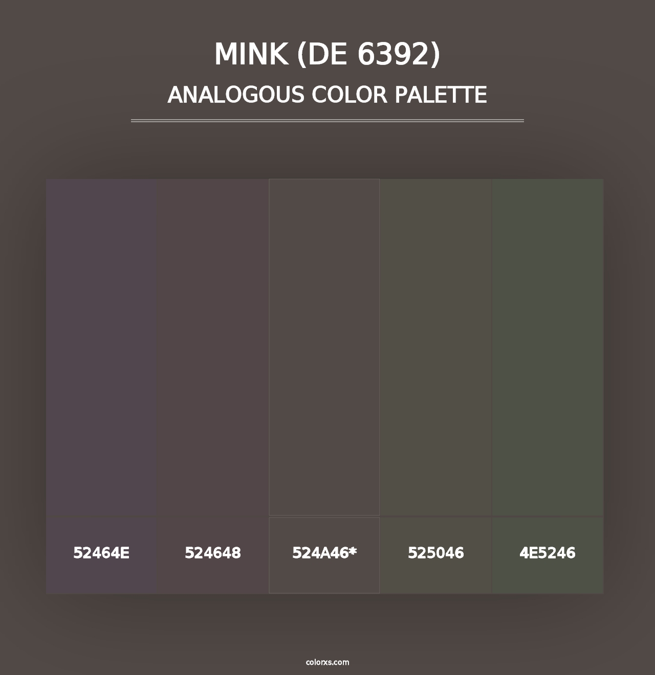 Mink (DE 6392) - Analogous Color Palette