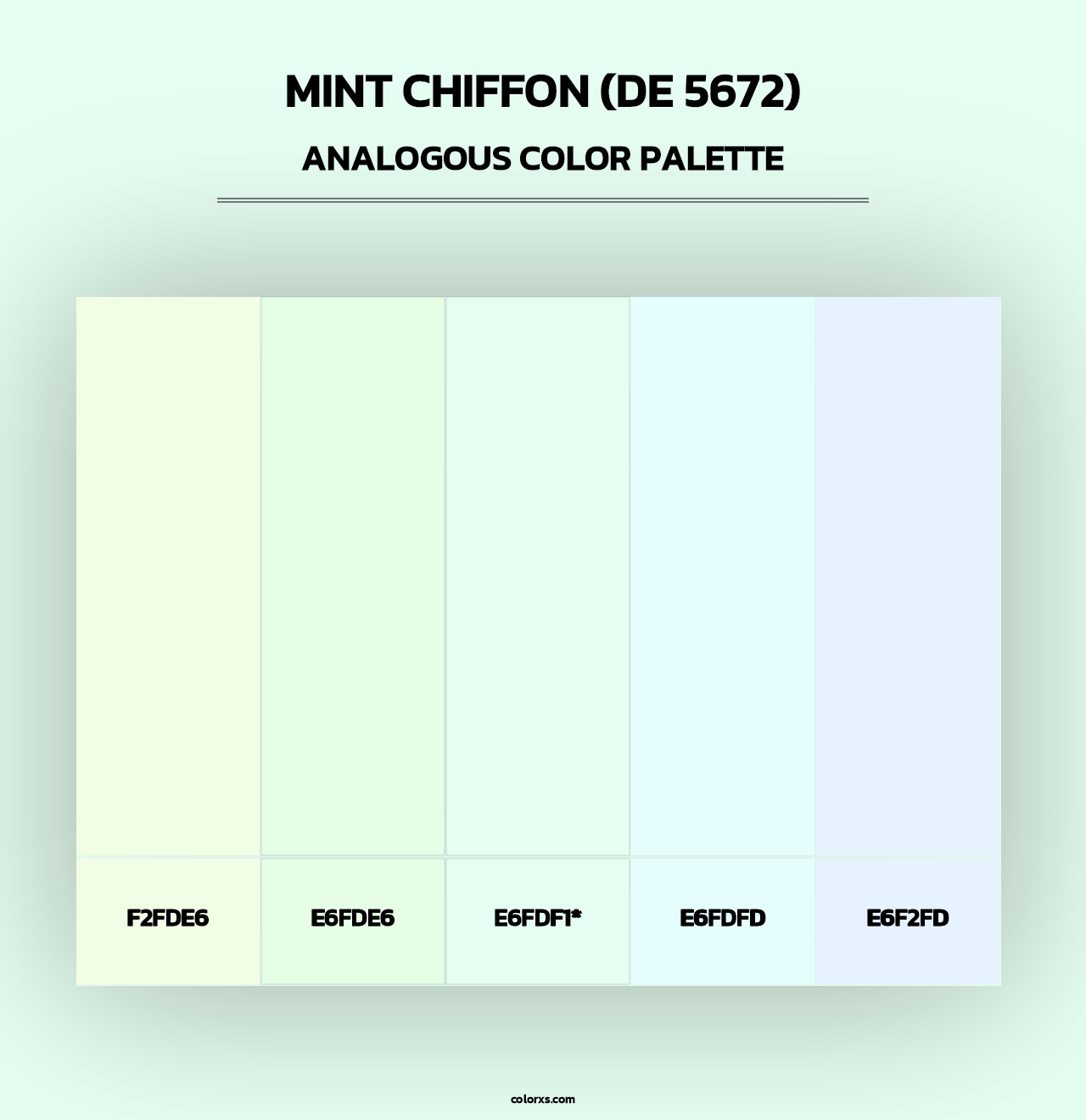 Mint Chiffon (DE 5672) - Analogous Color Palette