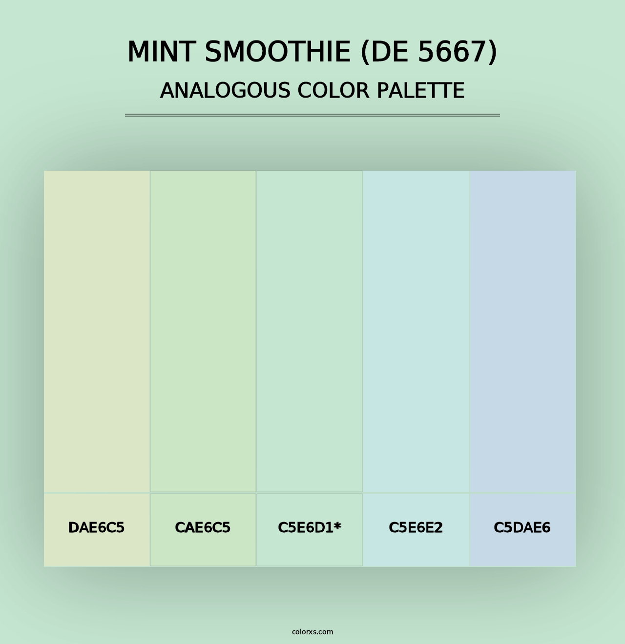 Mint Smoothie (DE 5667) - Analogous Color Palette