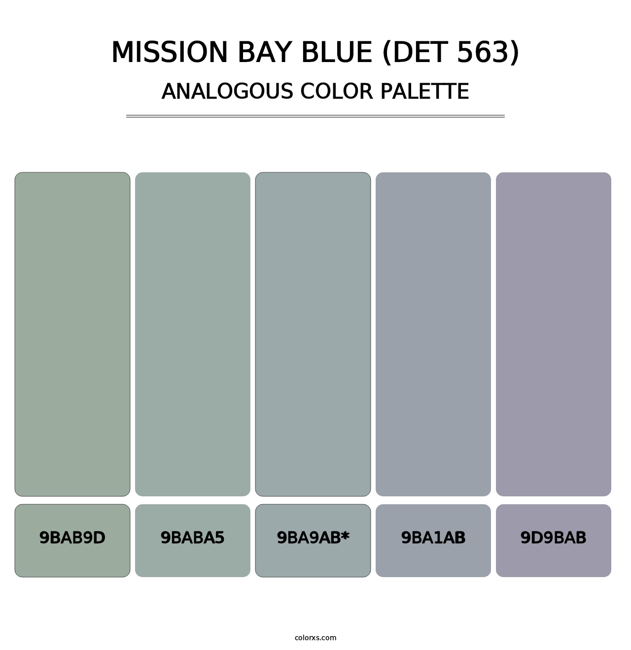 Mission Bay Blue (DET 563) - Analogous Color Palette