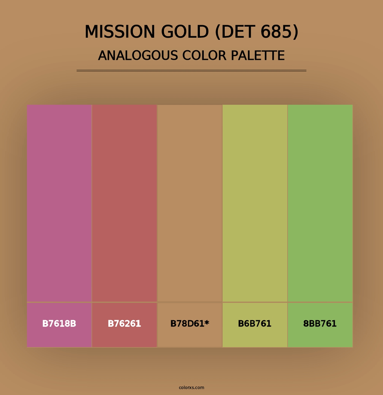 Mission Gold (DET 685) - Analogous Color Palette