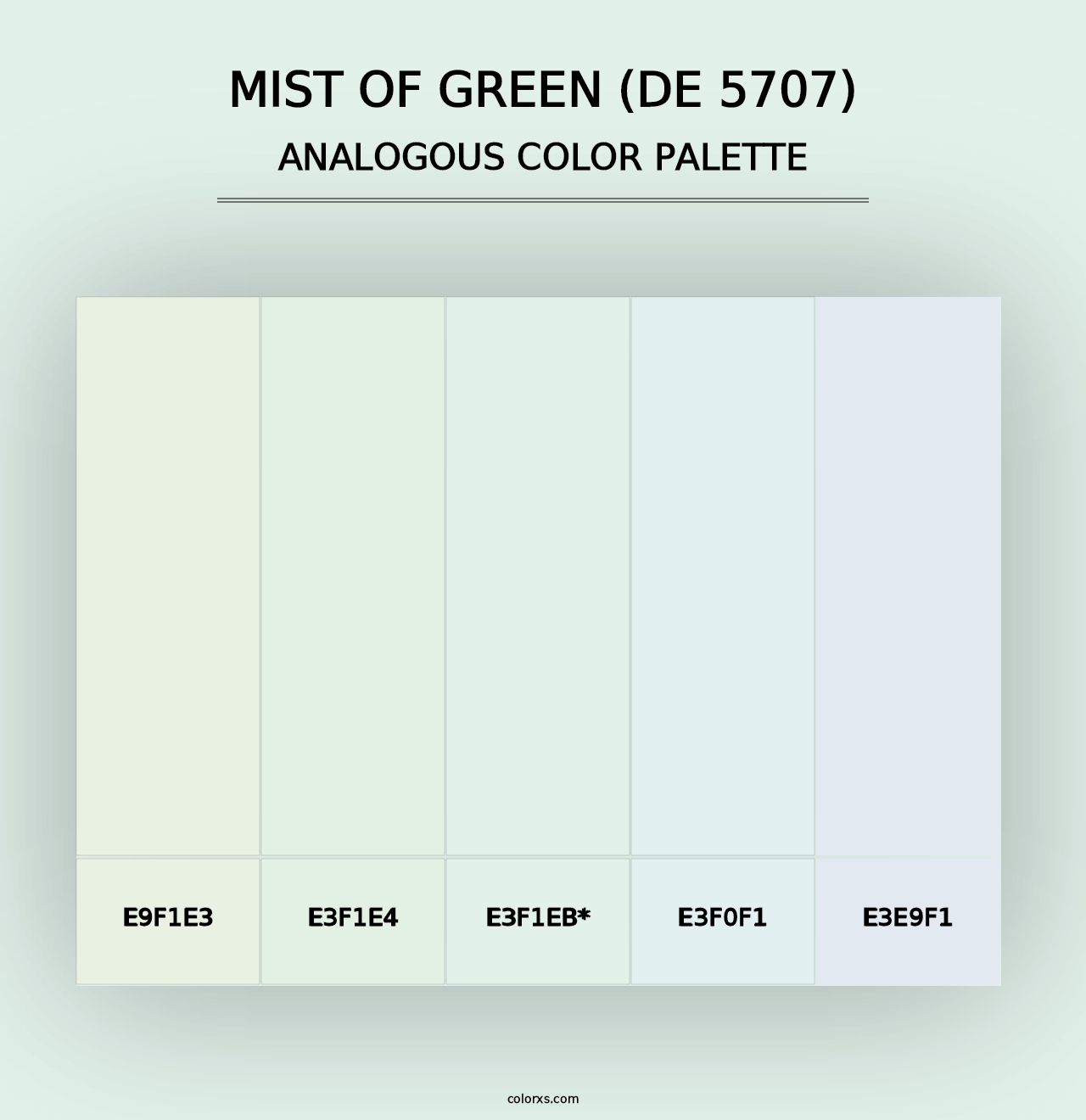 Mist of Green (DE 5707) - Analogous Color Palette