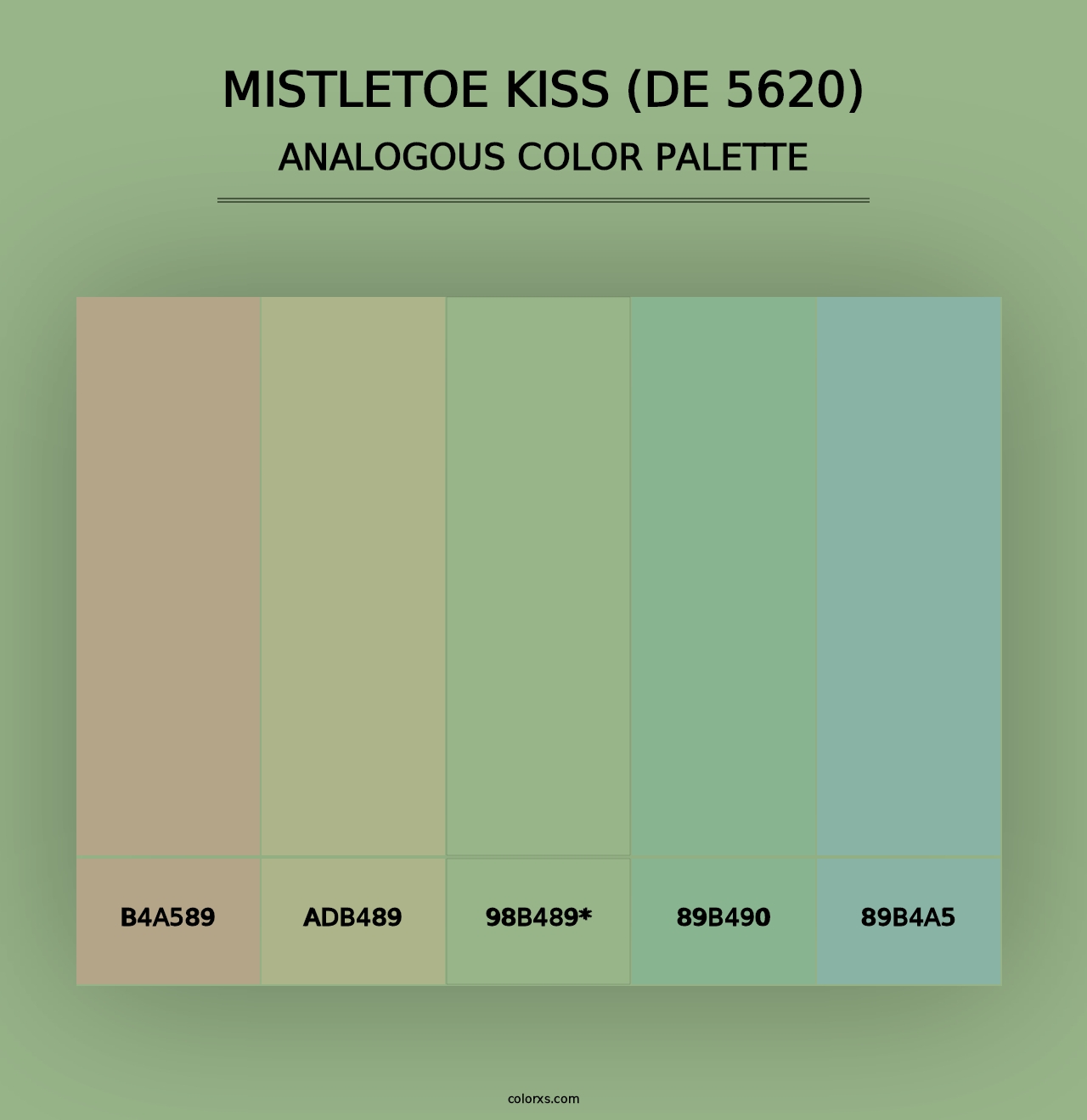 Mistletoe Kiss (DE 5620) - Analogous Color Palette