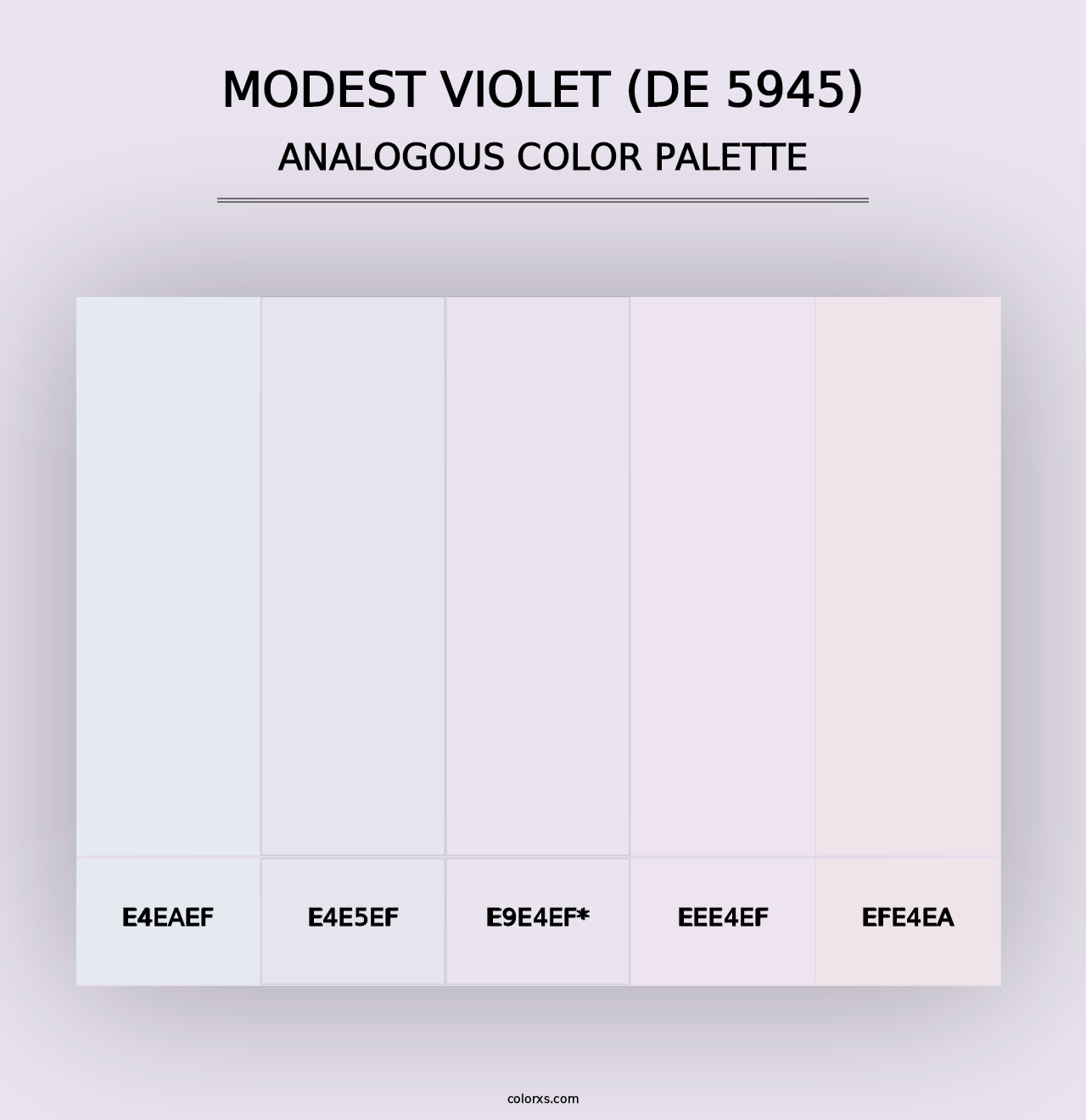 Modest Violet (DE 5945) - Analogous Color Palette