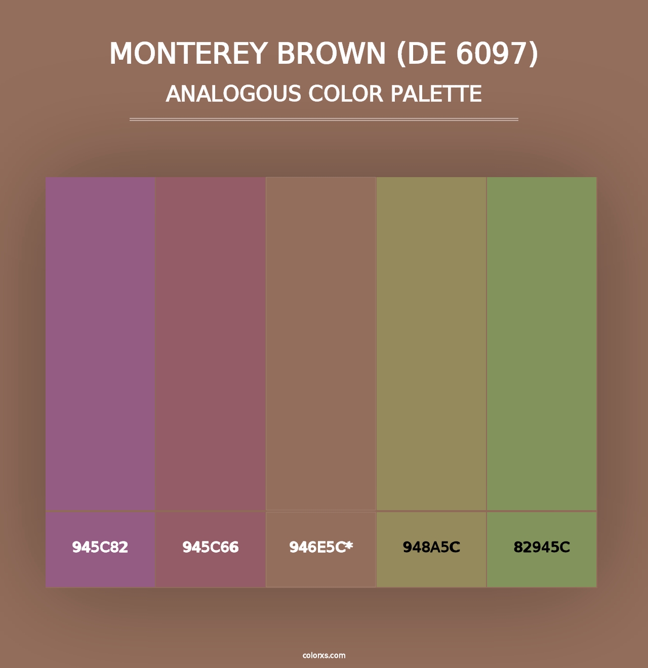 Monterey Brown (DE 6097) - Analogous Color Palette