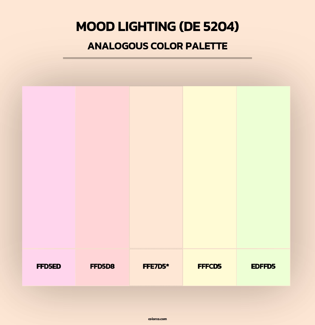 Mood Lighting (DE 5204) - Analogous Color Palette