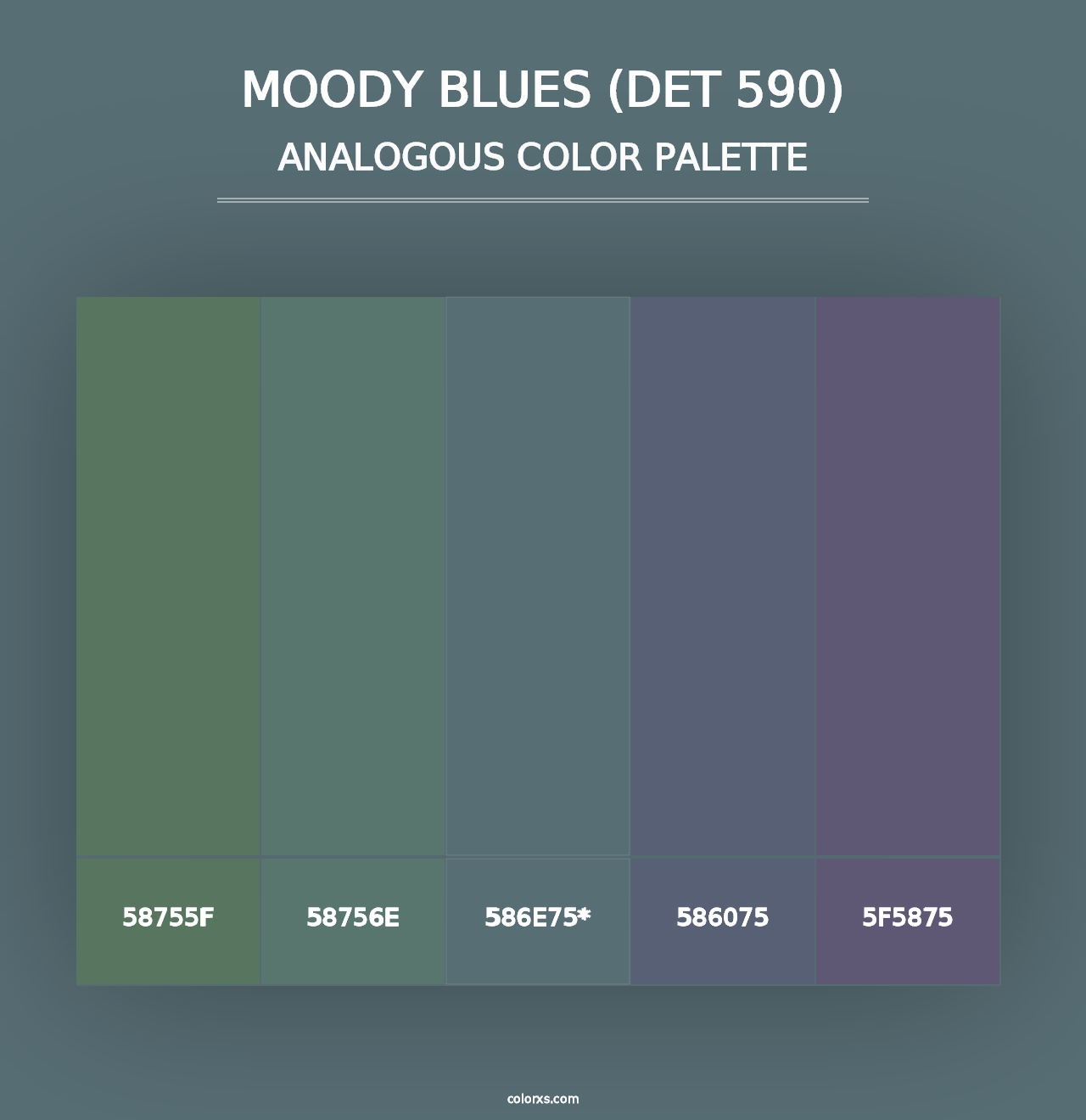 Moody Blues (DET 590) - Analogous Color Palette