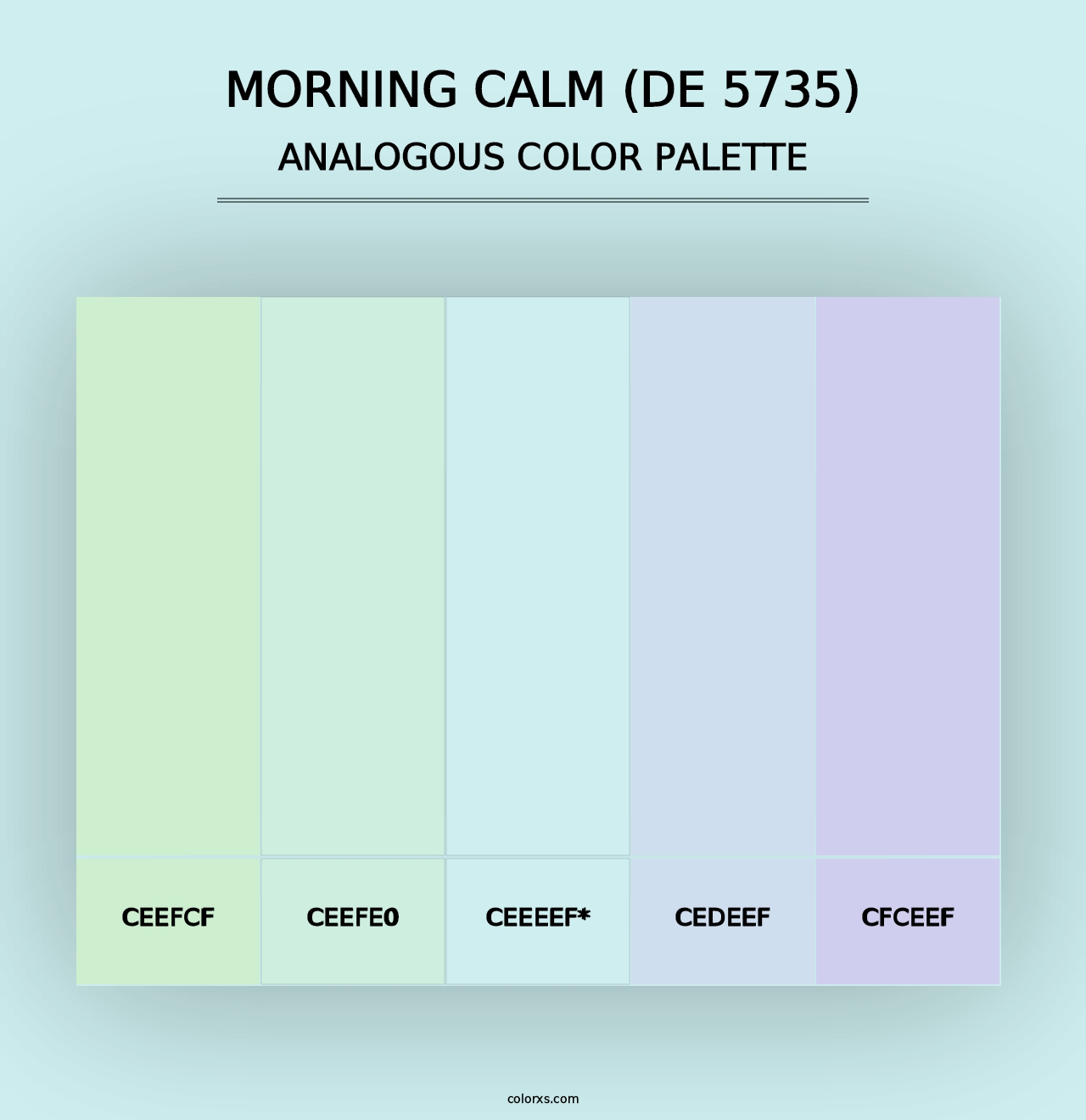 Morning Calm (DE 5735) - Analogous Color Palette