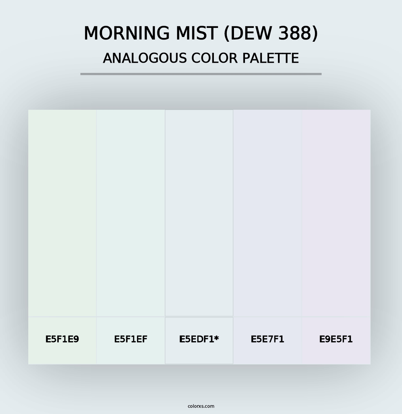 Morning Mist (DEW 388) - Analogous Color Palette